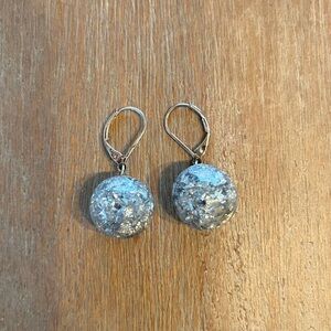 Elegant Silver Ball Dangle Earrings